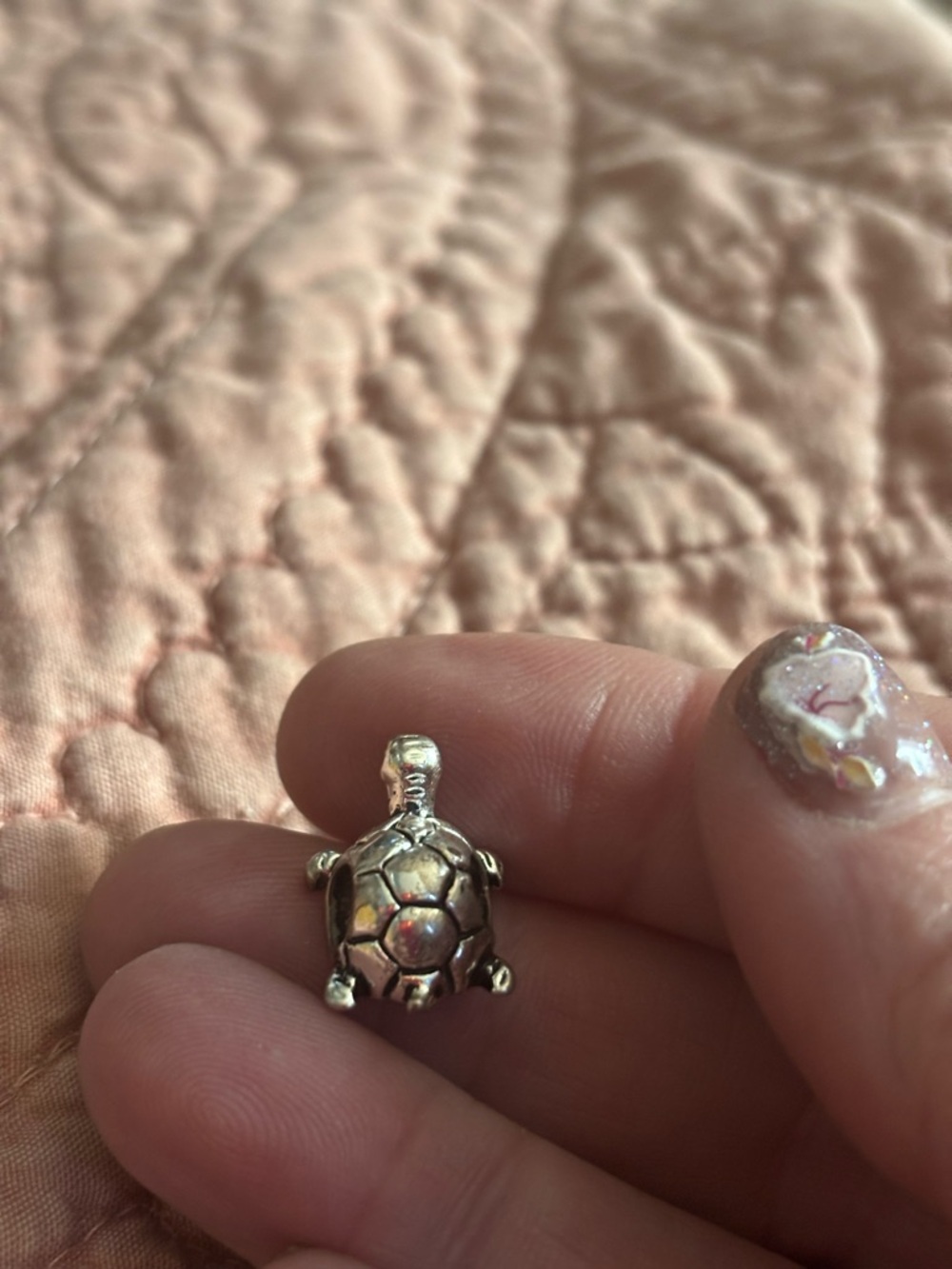 Turtle Charm Pendant in Silver for Bracelet - Picture 5 of 8